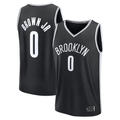 tocy B.Nets #0 Mikel Brown Jr.  Black 2026 Draft First Round Pick Fast Break Jerseys - Icon Edition