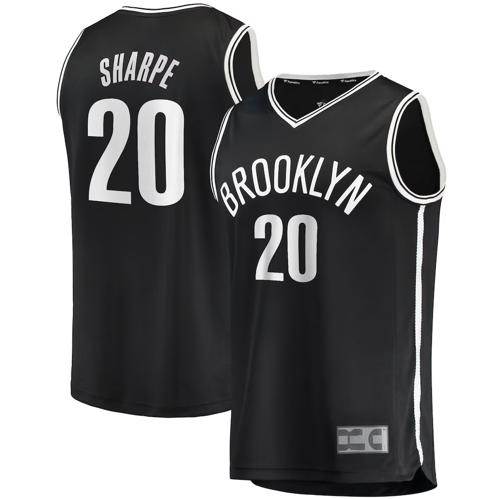 tocy B.Nets #20 Day'Ron Sharpe  Black Fast Break Replica Jerseys - Icon Edition