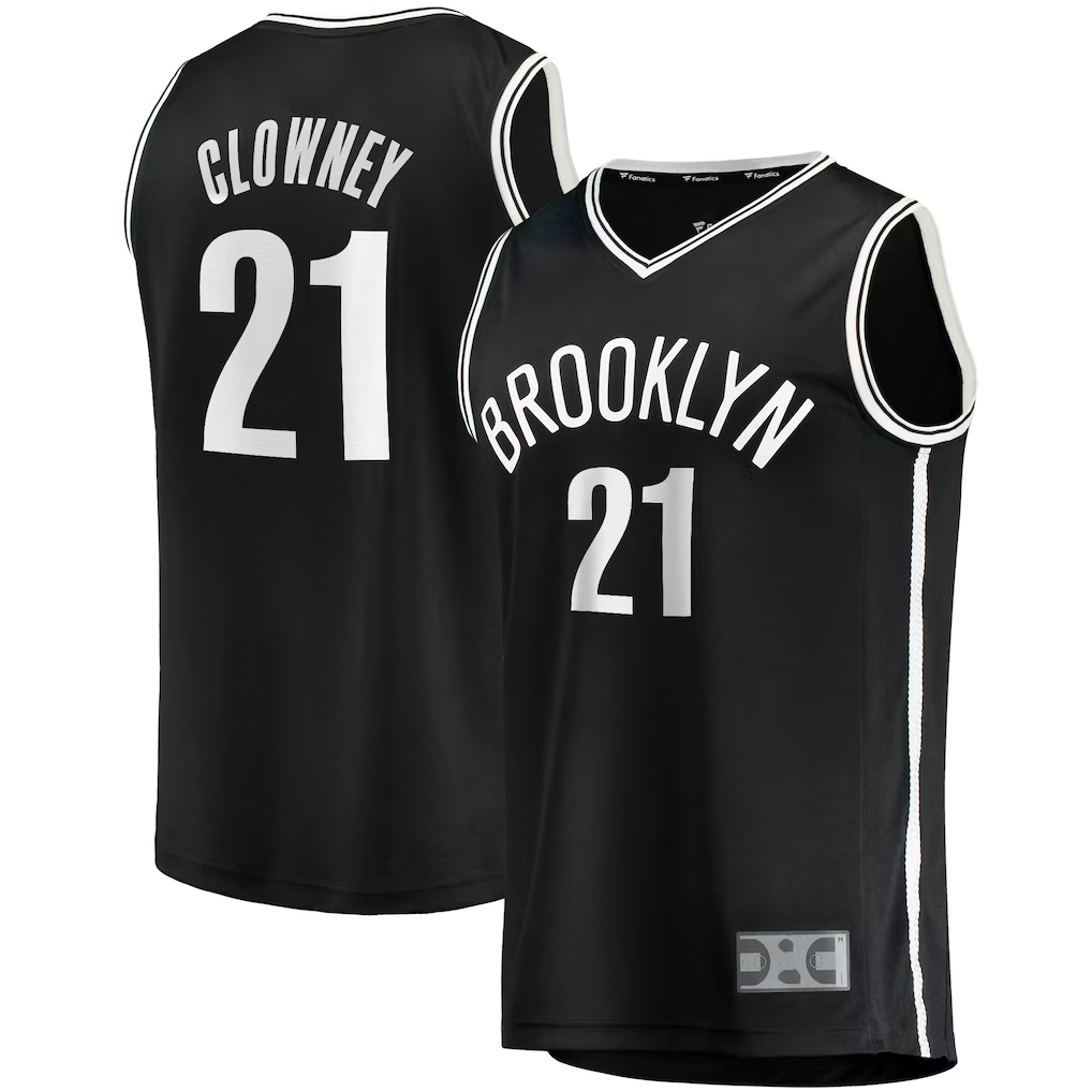 tocy B.Nets #21 Noah Clowney Black Fast Break Replica Jerseys - Icon Edition