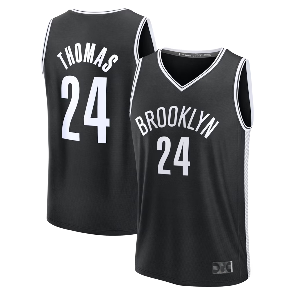 tocy B.Nets #24 Cam Thomas Black Fast Break Replica Jerseys - Icon Edition