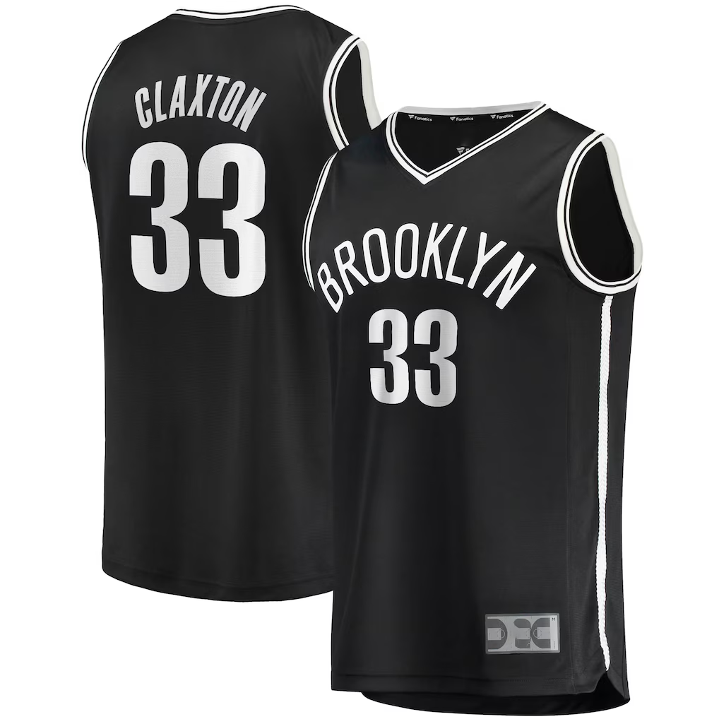 tocy B.Nets #33 Nicolas Claxton  Black Fast Break Replica Jerseys - Icon Edition