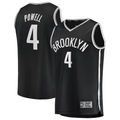 tocy B.Nets #4 Drake Powell Black Fast Break Replica Jerseys - Icon Edition