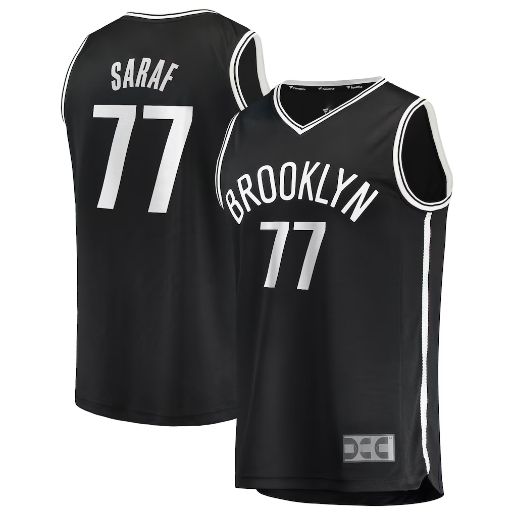 tocy B.Nets #77 Ben Saraf  Black Fast Break Replica Jerseys - Icon Edition