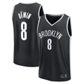 tocy B.Nets #8 Egor D?min Black Fast Break Replica Jerseys - Icon Edition