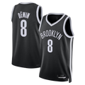 tocy B.Nets #8 Egor D?min Black Swingman Jerseys - Icon Edition