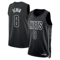 tocy B.Nets #8 Egor D?min  Black Swingman Jerseys - Statement Edition