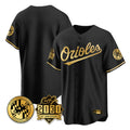 tocy B.Orioles Black Gold 30th Anniversary of 2131 Home Game Blank Player Stitched Jerseys