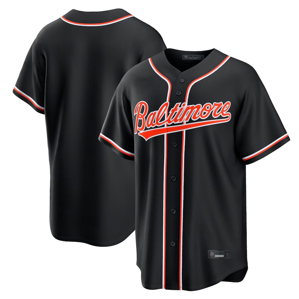 tocy B.Orioles Black Out Fashion Home Game Blank Player Stitched Jerseys
