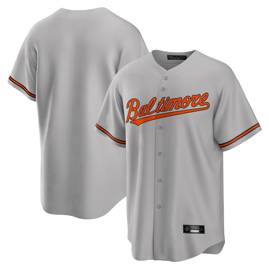 tocy B.Orioles Gray Home Game Blank Player Stitched Jerseys