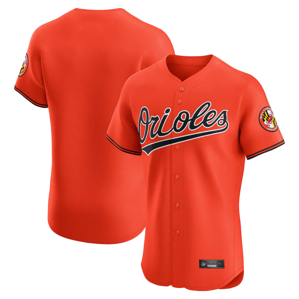 tocy B.Orioles Orange Limited Elite Home Game Blank Player Stitched Jerseys