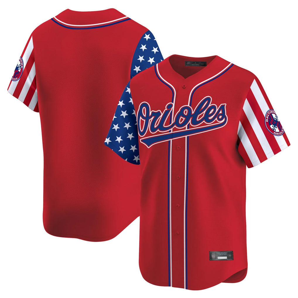 tocy B.Orioles Red Independence Day Vapor Premier Limited Home Game Blank Player Stitched Jerseys