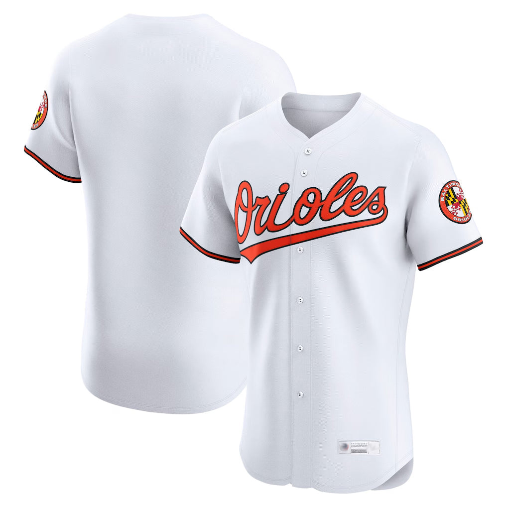 tocy B.Orioles White Limited Elite Home Game Blank Player Stitched Jerseys