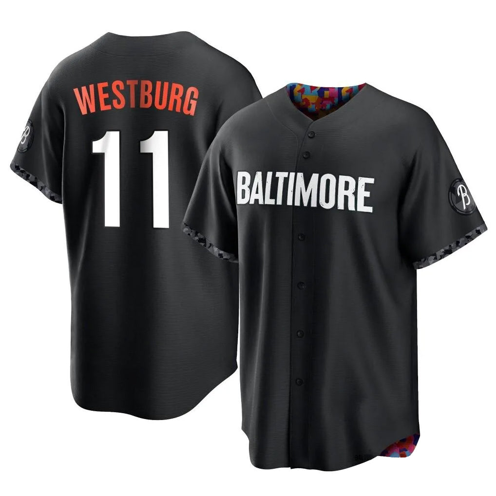 tocy B.Orioles #11 Jordan Westburg Player Black City Connect Home Game Stitched Jerseys