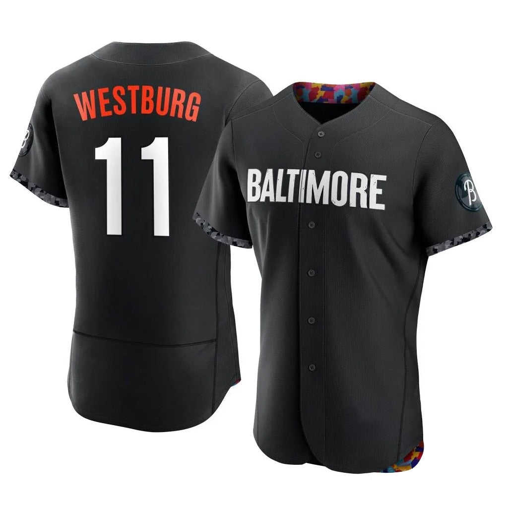 tocy B.Orioles #11 Jordan Westburg Player Black City Connect Limited Elite Home Game Stitched Jerseys