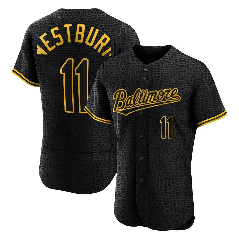 tocy B.Orioles #11 Jordan Westburg Player Black Snake Skin City Limited Elite Home Stitched Jerseys