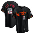tocy B.Orioles #11 Jordan Westburg Player Black USA 250 Fourth of July Home Game Stitched Jerseys