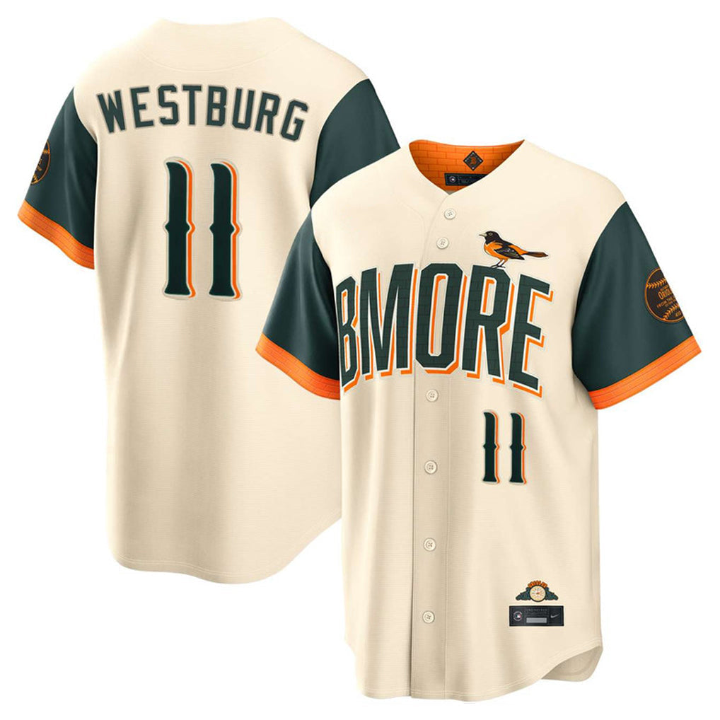 tocy B.Orioles #11 Jordan Westburg Player Cream 2026 City Connect Home Game Stitched Jerseys
