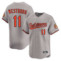 tocy B.Orioles #11 Jordan Westburg Player Gray Limited Home Game Stitched Jerseys