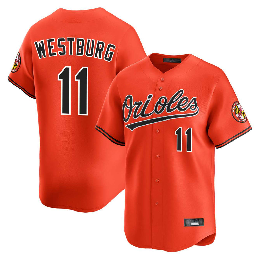 tocy B.Orioles #11 Jordan Westburg Player Orange Limited Home Game Stitched Jerseys