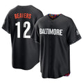 tocy B.Orioles #12 Dylan Beavers Player Black City Connect Home Game Stitched Jerseys
