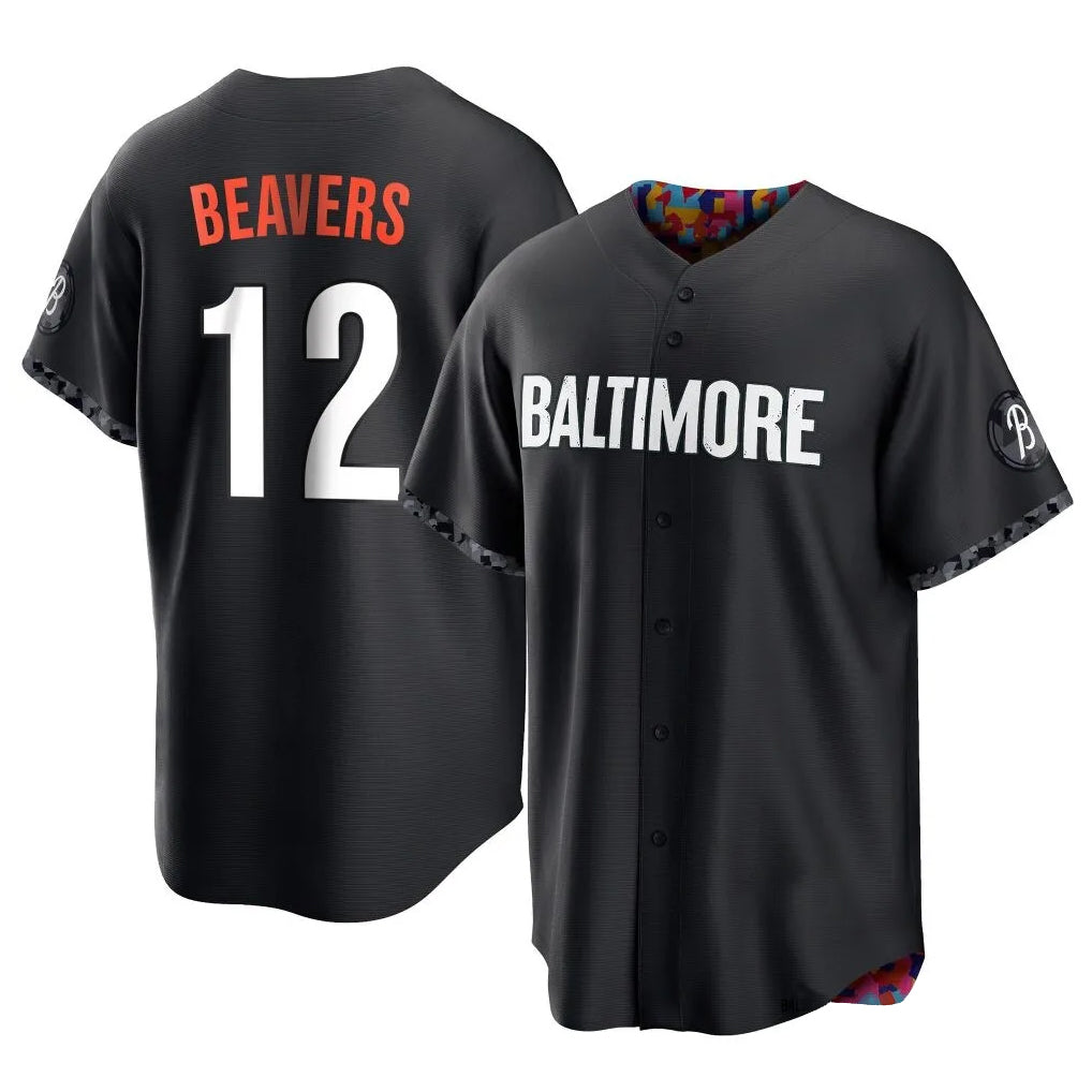 tocy B.Orioles #12 Dylan Beavers Player Black City Connect Home Game Stitched Jerseys