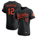 tocy B.Orioles #12 Dylan Beavers Player Black Limited Elite Home Game Stitched Jerseys