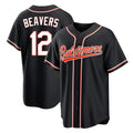 tocy B.Orioles #12 Dylan Beavers Player Black Out Home Game Stitched Jerseys