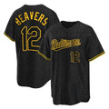tocy B.Orioles #12 Dylan Beavers Player Black Snake Skin City Home Game Stitched Jerseys