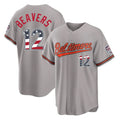 tocy B.Orioles #12 Dylan Beavers Player Gray USA 250 Fourth of July Home Game Stitched Jerseys