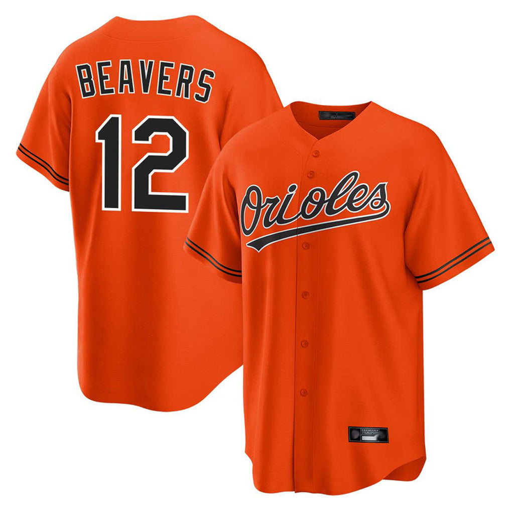 tocy B.Orioles #12 Dylan Beavers Player Orange Home Game Stitched Jerseys