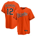 tocy B.Orioles #12 Dylan Beavers Player Orange Home Game Stitched Jerseys