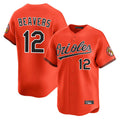 tocy B.Orioles #12 Dylan Beavers Player Orange Limited Home Game Stitched Jerseys