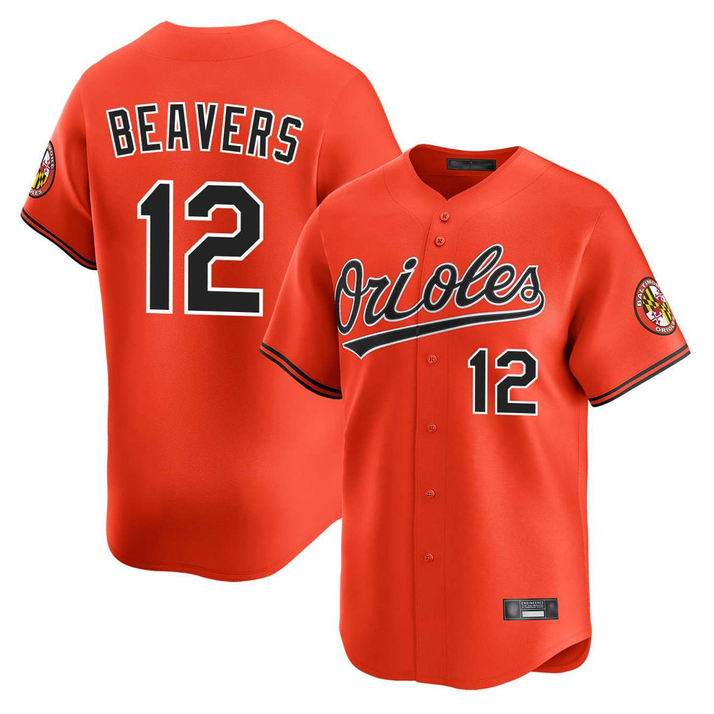 tocy B.Orioles #12 Dylan Beavers Player Orange Limited Home Game Stitched Jerseys