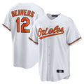 tocy B.Orioles #12 Dylan Beavers Player White Home Game Stitched Jerseys