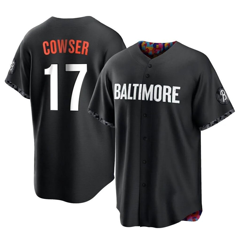 tocy B.Orioles #17 Colton Cowser Player Black City Connect Home Game Stitched Jerseys