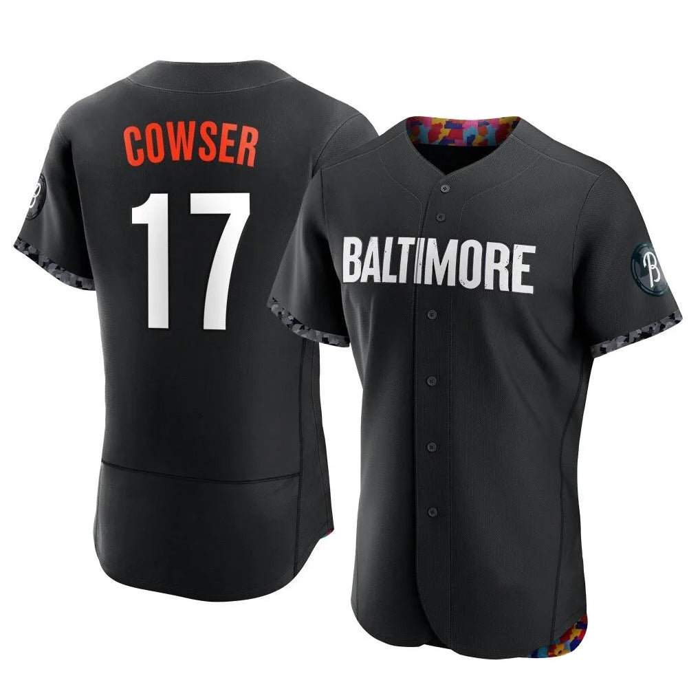 tocy B.Orioles #17 Colton Cowser Player Black City Connect Limited Elite Home Game Stitched Jerseys