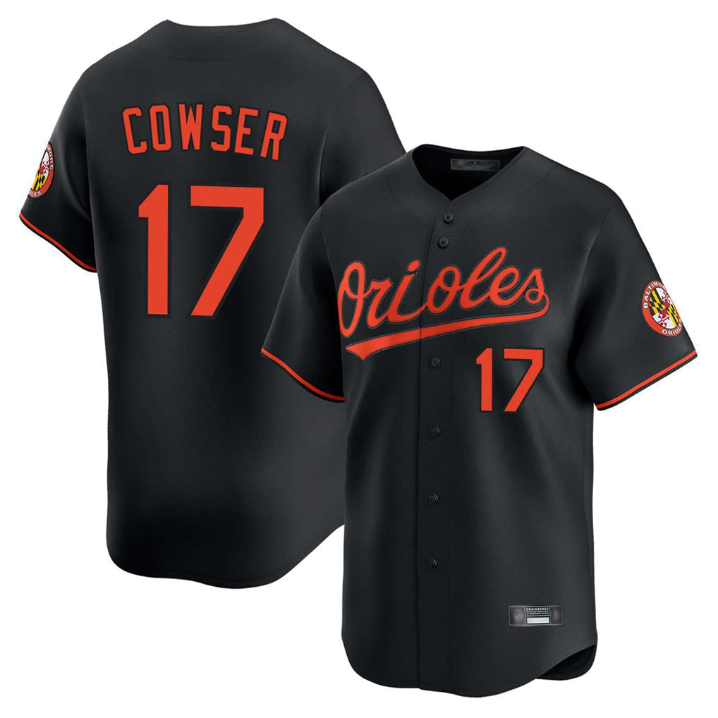 tocy B.Orioles #17 Colton Cowser Player Black Limited Home Game Stitched Jerseys