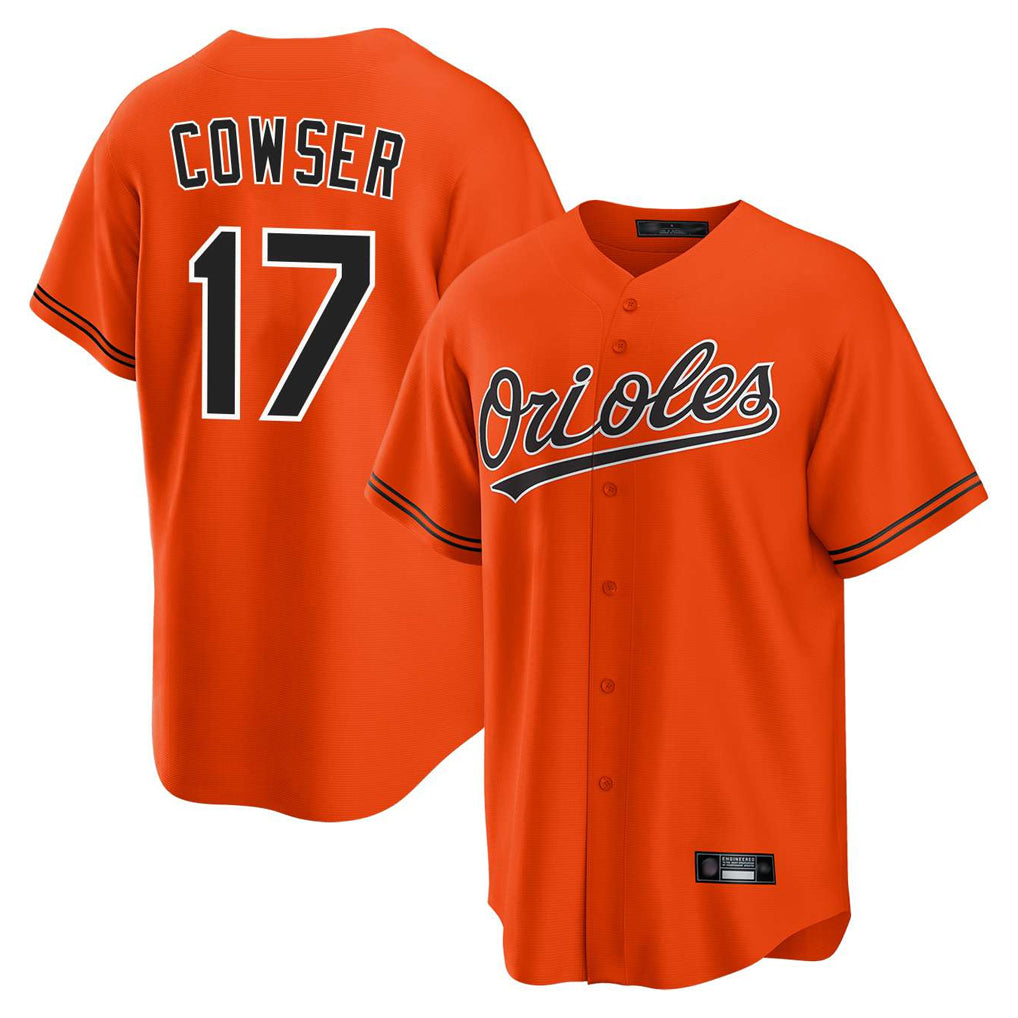 tocy B.Orioles #17 Colton Cowser Player Orange Home Game Stitched Jerseys