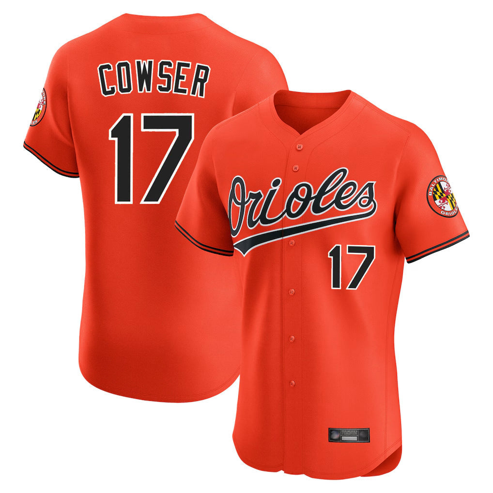 tocy B.Orioles #17 Colton Cowser Player Orange Limited Elite Home Game Stitched Jerseys