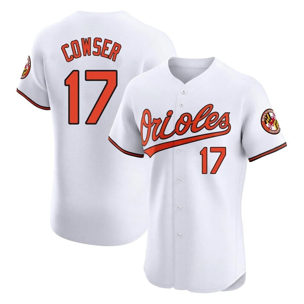 tocy B.Orioles #17 Colton Cowser Player White Limited Elite Home Game Stitched Jerseys