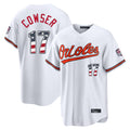 tocy B.Orioles #17 Colton Cowser Player White USA 250 Fourth of July Home Game Stitched Jerseys