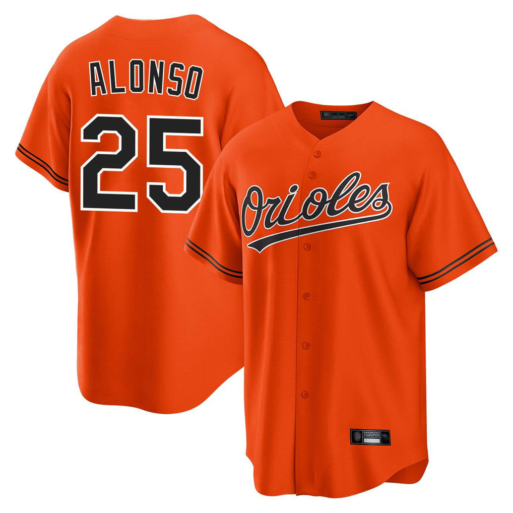 tocy B.Orioles #25 Pete Alonso Player Orange Home Game Stitched Jerseys