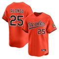 tocy B.Orioles #25 Pete Alonso Player Orange Limited Home Game Stitched Jerseys