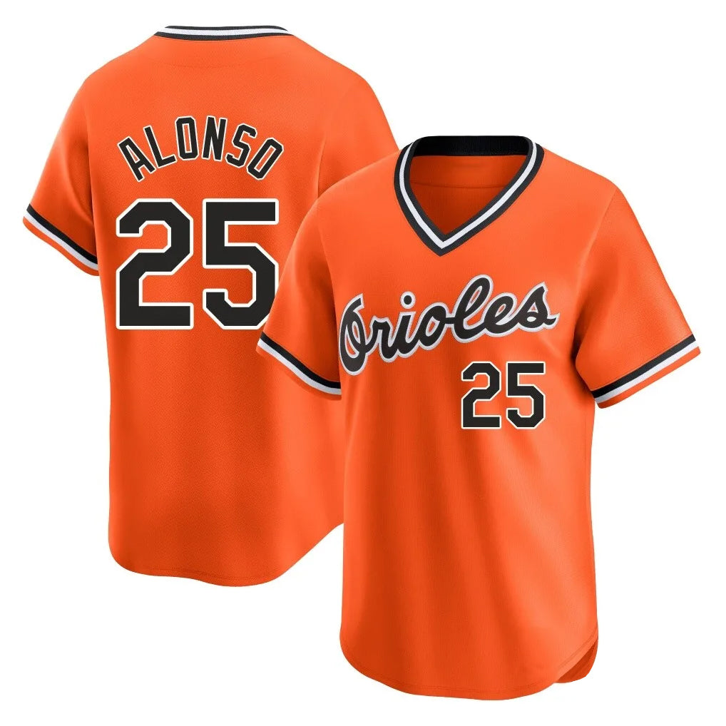 tocy B.Orioles #25 Pete Alonso Player Orange T-shirt Limited Home Game Stitched Jerseys