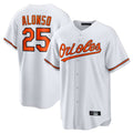 tocy B.Orioles #25 Pete Alonso Player White Home Game Stitched Jerseys