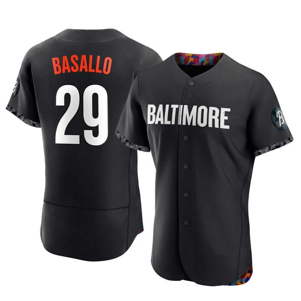 tocy B.Orioles #29 Samuel Basallo Player Black City Connect Limited Elite Home Game Stitched Jerseys