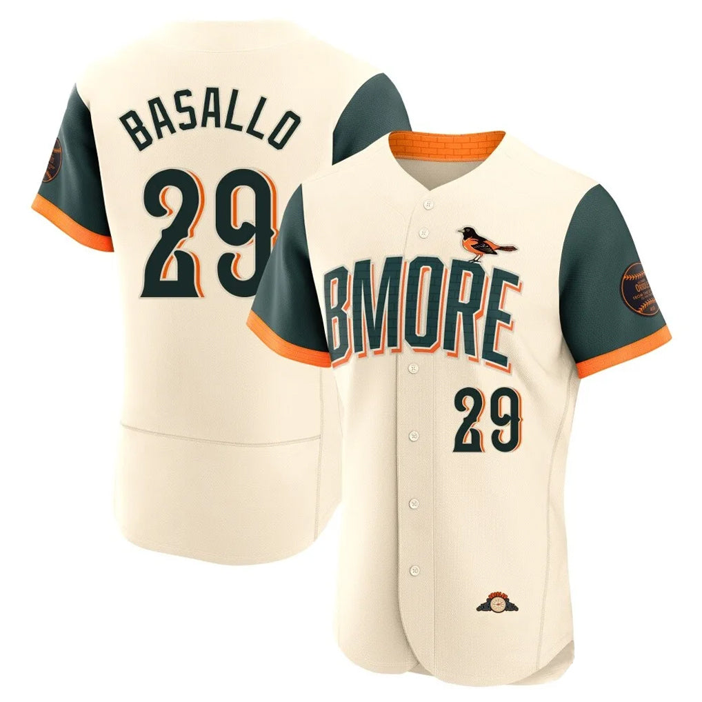 tocy B.Orioles #29 Samuel Basallo Player Cream 2026 City Connect Limited Elite Home Game Stitched Jerseys