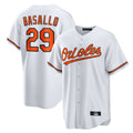tocy B.Orioles #29 Samuel Basallo Player White Home Game Stitched Jerseys
