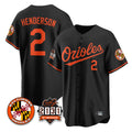 tocy B.Orioles #2 Gunnar Henderson Player Black 30th Anniversary of 2131 Home Game Stitched Jerseys