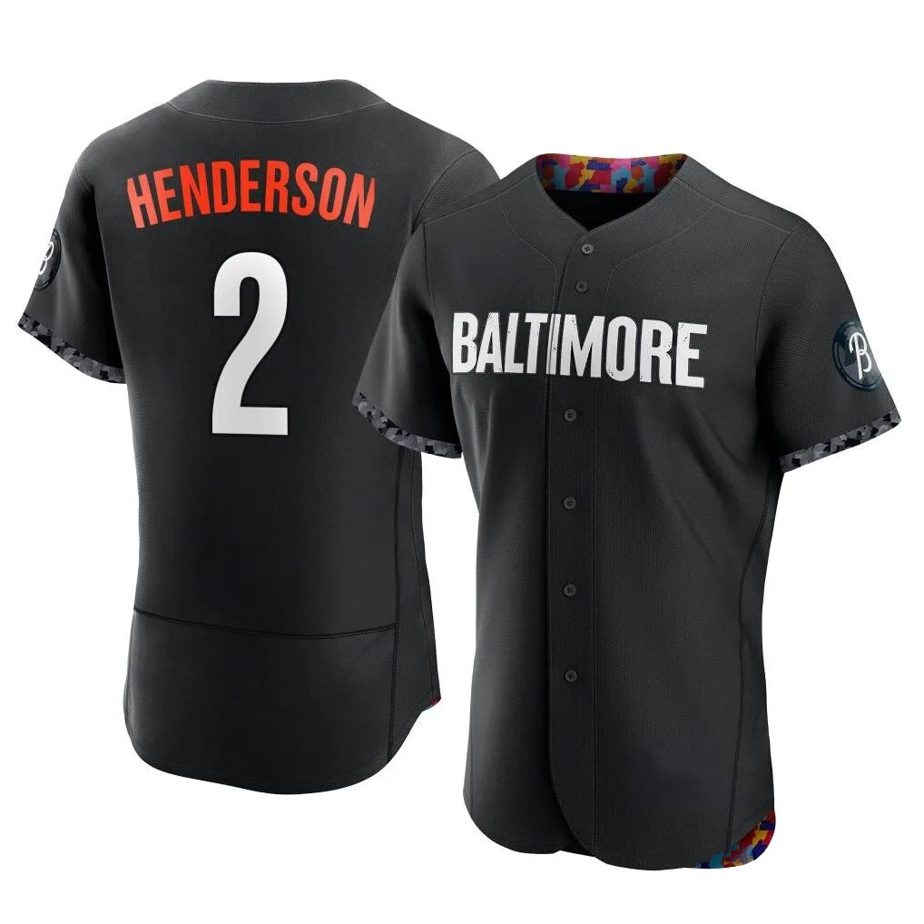 tocy B.Orioles #2 Gunnar Henderson Player Black City Connect Limited Elite Home Game Stitched Jerseys